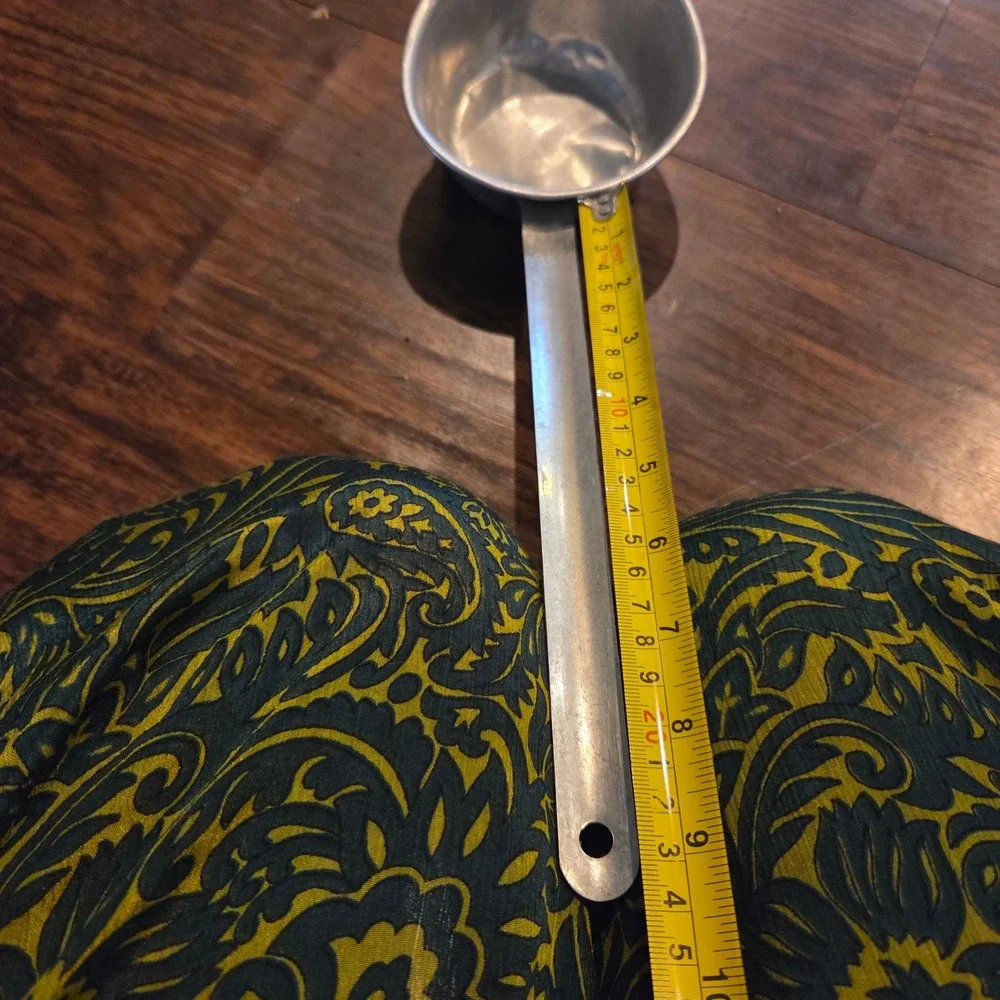 Vintage Aluminum Long Handle Dipper Ladle Primitive Farmhouse Kitchen Tool